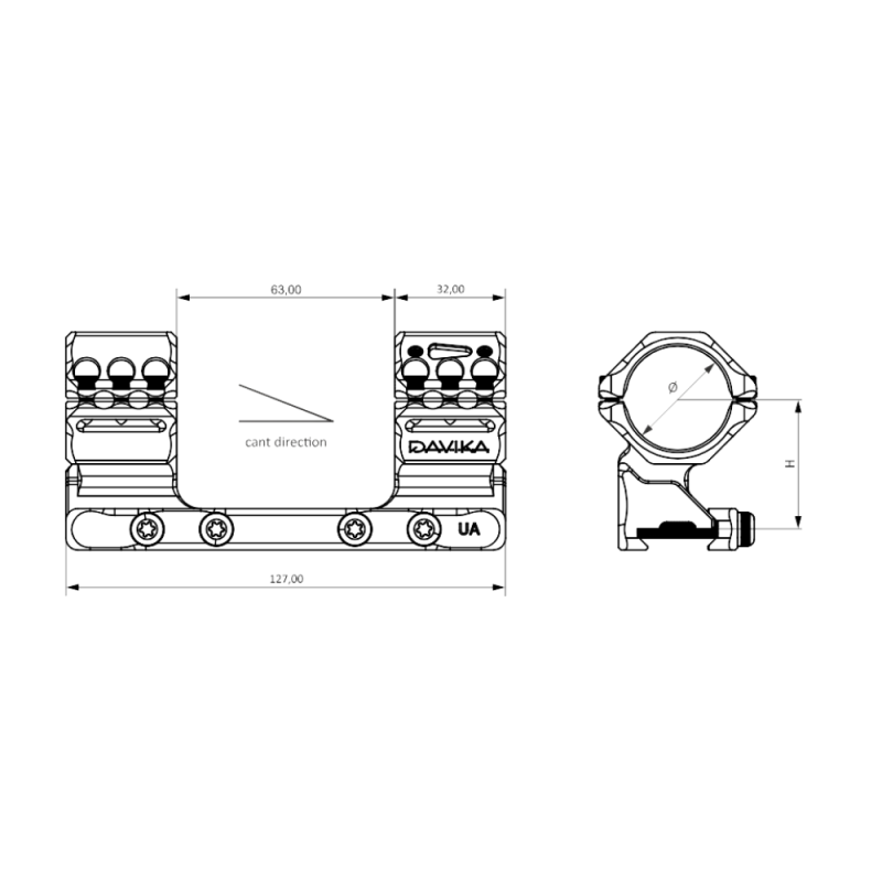 BHI DISTRIBUTION | MSM-01 Scope Mount – Monobloc Optical Mount with SMAI Interface