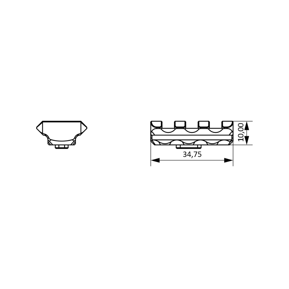PR-01 – Rail Picatinny (SMAI, 7075-T6) | BHI DISTRIBUTION